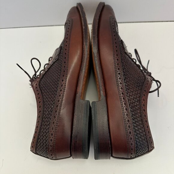 Allen Edmonds Liden Chili Weave Brown Shoes Size 9.5D Model 1994 main image 7